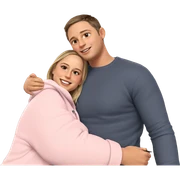 cozy indoor hug moment sticker