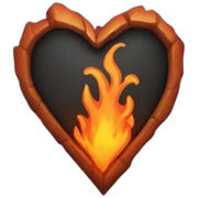 Fire heart sticker