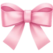 light pink ribbon bow sticker
