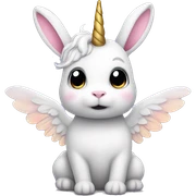Unicorn bunny with wings sticker