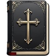 Black gothic Bible sticker