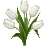 White tulips sticker