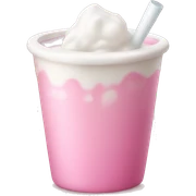 Pink milk in a cup sticker