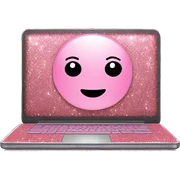 Pink glitter laptop sticker