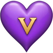 The Letter “Y” inside a Purple Heart sticker