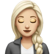 White girl chilling eyes closed sticker