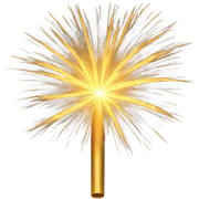 Golden firework sticker