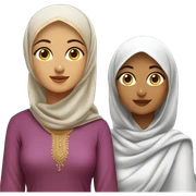 One young hijab women and one desi young women in saree sticker