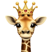 giraffe with crown sticker