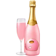 Pink champagne sticker