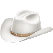 white cowboy hat sticker