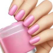 Pink nail polish sticker