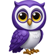 purple owl sticker