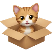 kitten in the box sticker