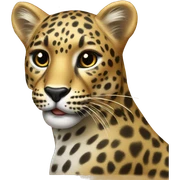 Leopard with a bow  sticker
