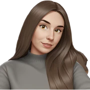 smiling girl in grey sweater sticker