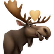 moose blowing a kiss sticker