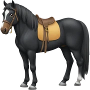 caballo color negro  sticker