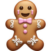 Light pink  gingerbread man sticker