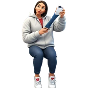 girl in sneakers on bench sticker