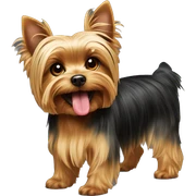 yorkie with tongue out sticker