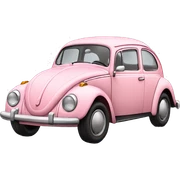 light pink old volkswagen car sticker