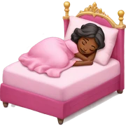 Sleeping princess in pink bed  sticker