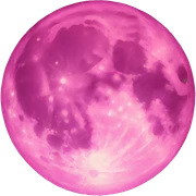 Pink moon sticker