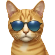 Cat with sunglasses sticker