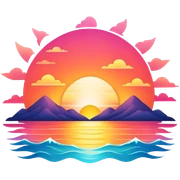 sunset  sticker