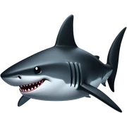 Shark with a top hat sticker