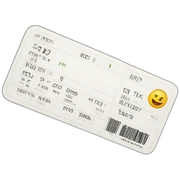 flight ticket boarding pass sticker