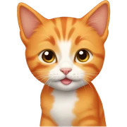 Orange kitten sticker