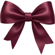 Burgundy satin bow sticker
