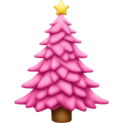 Pink Christmas tree  sticker