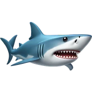 Shark with a top hat sticker