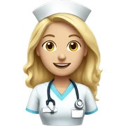 Blonde nurse sticker