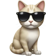 Cat with sunglasses sticker