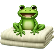 frog with blanket  sticker