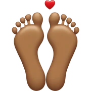 Feet making a heart  sticker