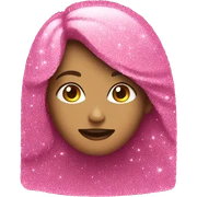 Pink glitter sticker