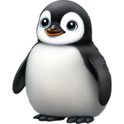Fluffy baby penguin  sticker