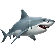 shark holding Gun sticker