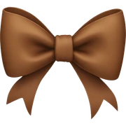 Brown bow  sticker