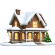 Christmas style house  sticker