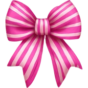 Pink striped bow sticker