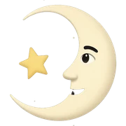 Vintage moon with stars sticker