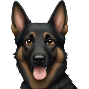 Black female german shepherd  sticker