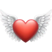 heart with angel wings sticker