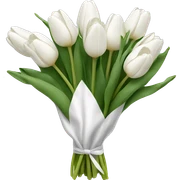white tulip bouquet  sticker